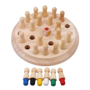 Planet Gates Kids Wooden Memory Match Stick Chess Game Fun Block Board Game Educational Color Cognitive Ability Toy For Children