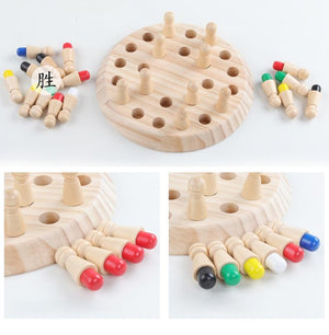 Planet Gates Kids Wooden Toy Puzzles Color Memory Chess Match Game Intellectual Children Party Board Games Baby Educational Learning Toys