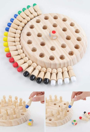 Planet Gates Kids Wooden Toy Puzzles Color Memory Chess Match Game Intellectual Children Party Board Games Baby Educational Learning Toys