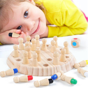 Planet Gates Kids Wooden Toy Puzzles Color Memory Chess Match Game Intellectual Children Party Board Games Baby Educational Learning Toys
