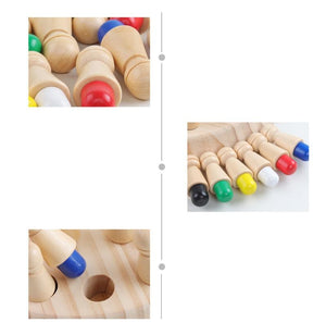 Planet Gates Kids Wooden Toy Puzzles Color Memory Chess Match Game Intellectual Children Party Board Games Baby Educational Learning Toys