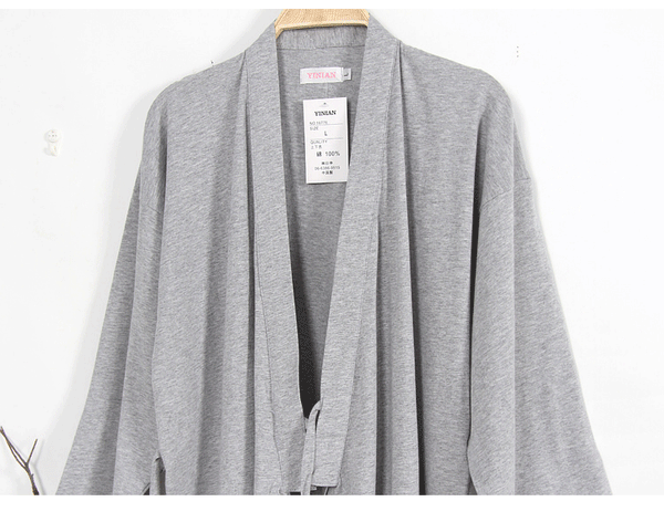 Planet Gates Kimono Pajamas set Men Sleep Spring Autumn Knitted 100% Cotton Lounge clothing Mens Sleep Kimono