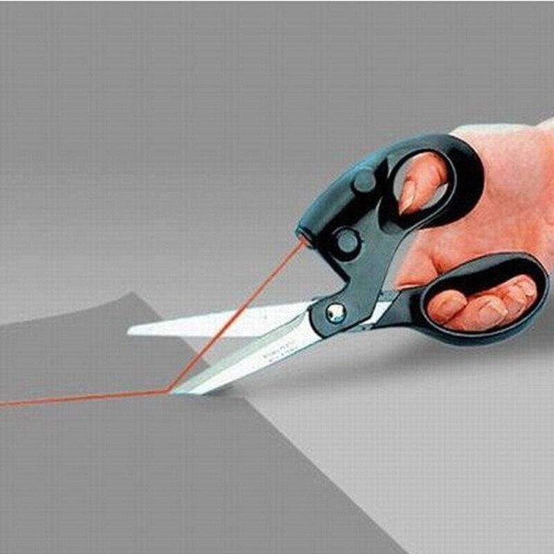 Planet Gates KindsGoods Household Sewing Laser Scissors Cuts Straight Fast Accuracy Laser Guided Shears