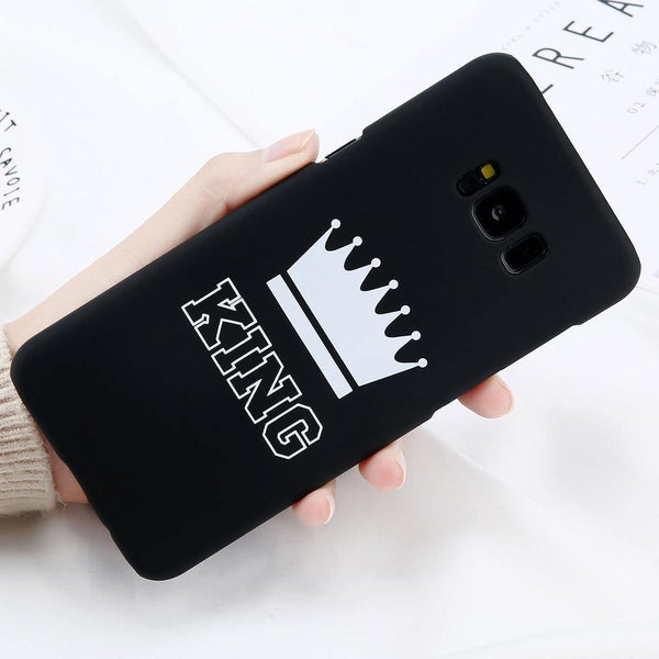 Planet Gates King / For Galaxy Note 8 USLION Matte Hard PC Case For Samsung Galaxy S7 Edge S8 S9 Plus KING Queen Crown Letter Cover Phone Cases For Samsung Note 8