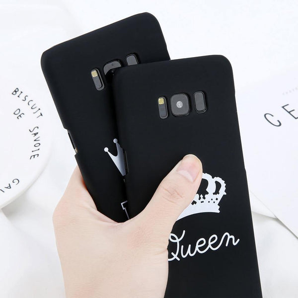 Planet Gates King / For Galaxy Note 8 USLION Matte Hard PC Case For Samsung Galaxy S7 Edge S8 S9 Plus KING Queen Crown Letter Cover Phone Cases For Samsung Note 8