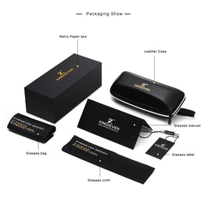 Planet Gates KINGSEVEN New Black Walnut Sunglasses Wood Polarized Sunglasses Men's Glasses Handmade UV400 Protection Eyewear Retro Wooden Box