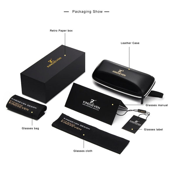 Planet Gates KINGSEVEN New Black Walnut Sunglasses Wood Polarized Sunglasses Men's Glasses Handmade UV400 Protection Eyewear Retro Wooden Box