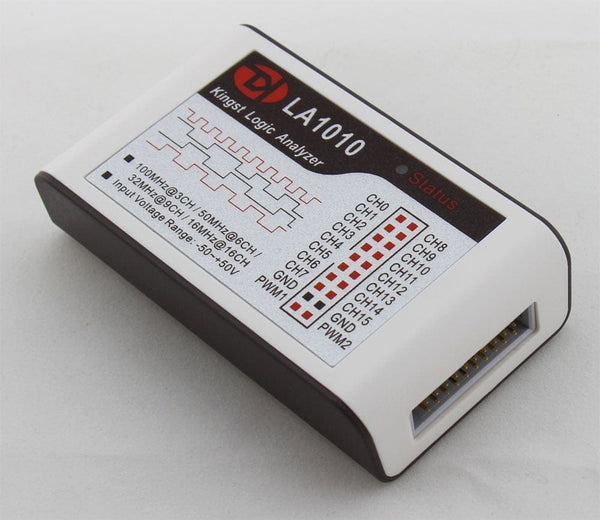 Planet Gates Kingst  LA1010 USB  Logic Analyzer    100M max sample rate,16Channels,10B samples, MCU,ARM,FPGA debug tool english software