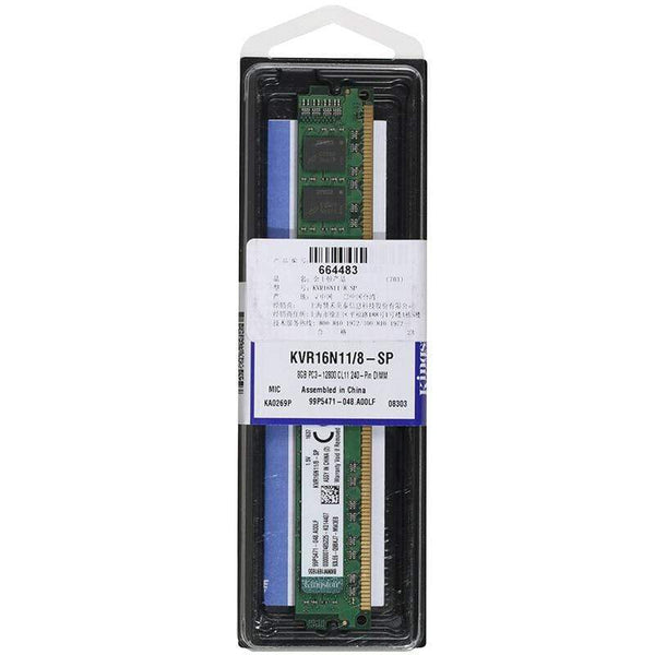 Planet Gates Kingston 8GB DDR 3 1600Mhz Desktop Value Ram KVR16N11/8