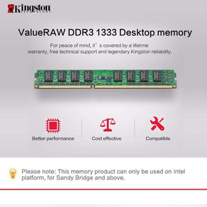 Planet Gates Kingston 8GB DDR 3 1600Mhz Desktop Value Ram KVR16N11/8