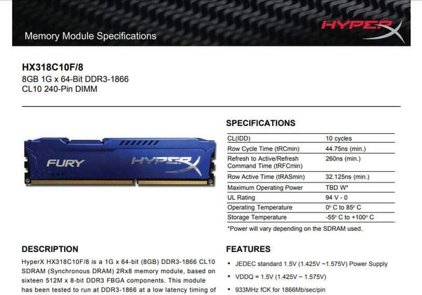 Planet Gates Kingston HyperX ram memory DDR3 8GB 4GB 1600MHz  1866MHz RAM ddr3 8 gb  PC3-12800 desktop memory for gaming DIMM