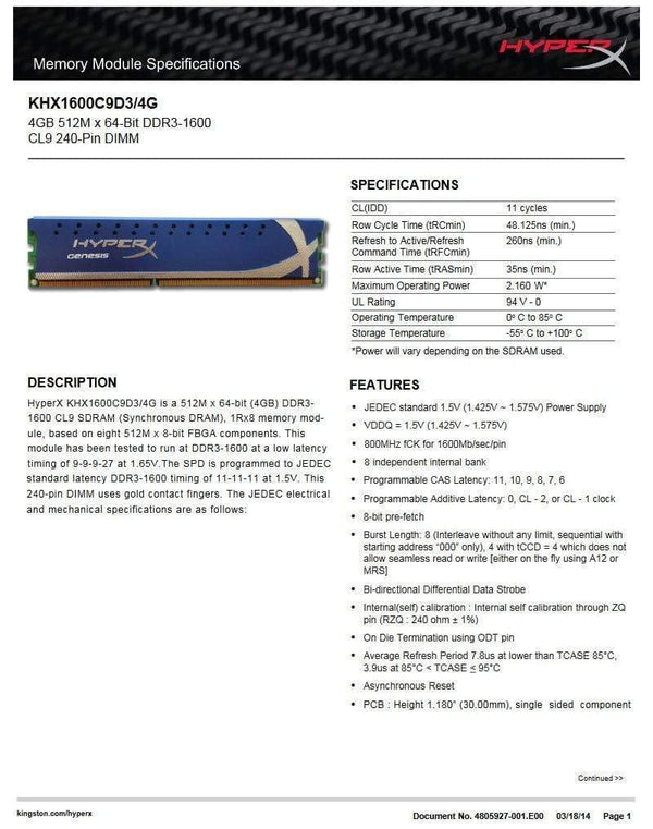 Planet Gates Kingston HyperX ram memory DDR3 8GB 4GB 1600MHz  1866MHz RAM ddr3 8 gb  PC3-12800 desktop memory for gaming DIMM