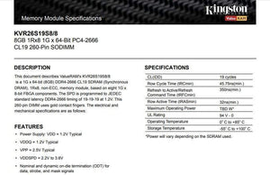 Planet Gates Kingston Memory RAM DDR4  4GB 8GB 16GB 32GB 2133MHz 2400MHz 2666MHz PC4-19200S 4 gb 8 gb 16 gb 32 gb 260Pin 8GB for Laptop RAM