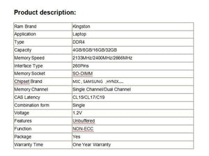Planet Gates Kingston Memory RAM DDR4  4GB 8GB 16GB 32GB 2133MHz 2400MHz 2666MHz PC4-19200S 4 gb 8 gb 16 gb 32 gb 260Pin 8GB for Laptop RAM
