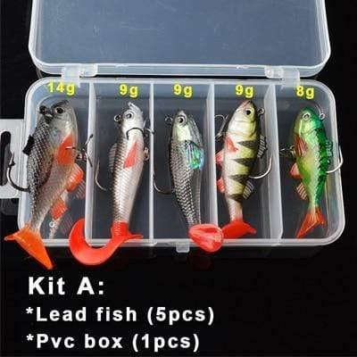 Planet Gates Kit A Soft Lure Kit set 18g 14g 13g 9g 8g Wobblers Artificial Bait Silicone Fishing Lures Sea Bass Carp Fishing Lead Fish Jig
