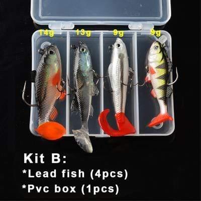 Planet Gates Kit B Soft Lure Kit set 18g 14g 13g 9g 8g Wobblers Artificial Bait Silicone Fishing Lures Sea Bass Carp Fishing Lead Fish Jig