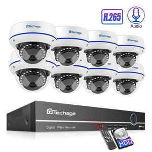 Planet Gates Kit Security Camera System 2.0MP HD Dome CCTV POE Camera IR Night Vision Video Surveillance Set