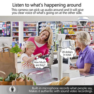 Planet Gates Kit Security Camera System 2.0MP HD Dome CCTV POE Camera IR Night Vision Video Surveillance Set