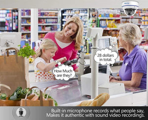 Planet Gates Kit Security Camera System 2.0MP HD Dome CCTV POE Camera IR Night Vision Video Surveillance Set