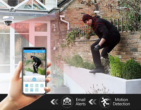 Planet Gates Kit Security Camera System 2.0MP HD Dome CCTV POE Camera IR Night Vision Video Surveillance Set