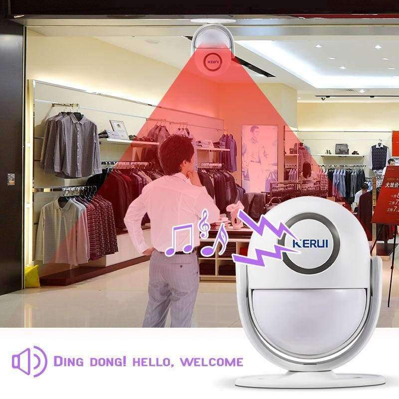 Planet Gates KERUI P6 Welcome Alarm Chime Wireless Security Protection Infrared IR Motion Sensor Door bell Alarm Doorbell+Remote Controller