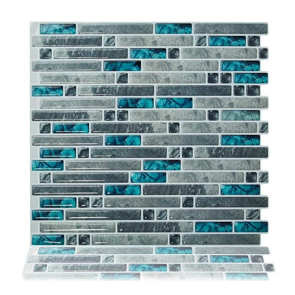 Kitchen Bathroom 3D Waterproof Self Adhesive Mosaic Wall Decal Cabinet Sticker Peel and Stick Backsplash Vinyl Tiles