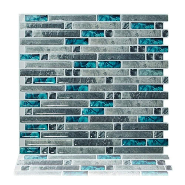 Kitchen Bathroom 3D Waterproof Self Adhesive Mosaic Wall Decal Cabinet Sticker Peel and Stick Backsplash Vinyl Tiles