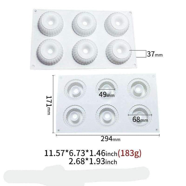 Planet Gates Kitchen Dining & Bar 1 Christmas Silicone Mold Cake Decorating Tools 3D Fruit Ring Mouse Mould Chocolate Dessert Pan Bakeware Pastry Cake Mold