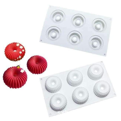 Planet Gates Kitchen Dining & Bar 1 Christmas Silicone Mold Cake Decorating Tools 3D Fruit Ring Mouse Mould Chocolate Dessert Pan Bakeware Pastry Cake Mold