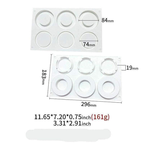 Planet Gates Kitchen Dining & Bar 1 Christmas Silicone Mold Cake Decorating Tools 3D Fruit Ring Mouse Mould Chocolate Dessert Pan Bakeware Pastry Cake Mold