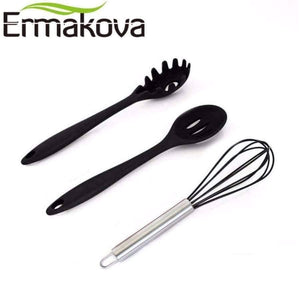 Planet Gates Kitchen Dining & Bar 10 Pcs/Set Silicone Kitchen Utensils Set Heat Resistant Non-Stick Cooking Utensil Set Silicone Kitchen Tools Set