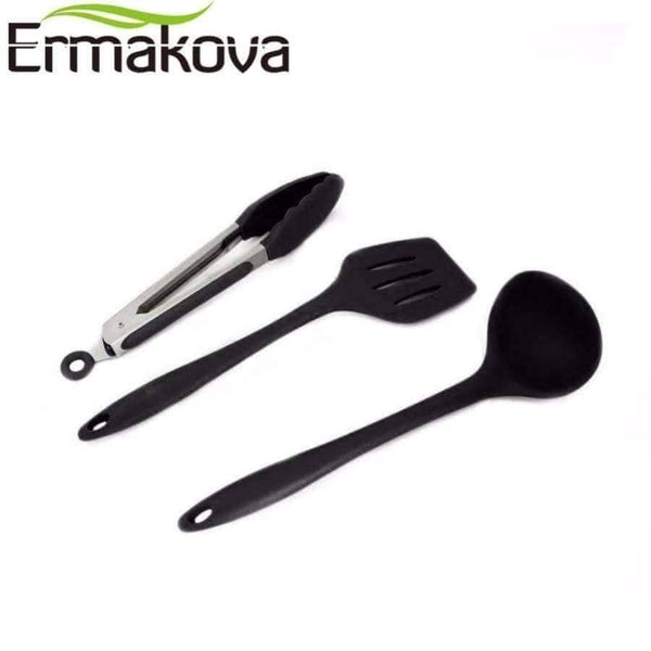 Planet Gates Kitchen Dining & Bar 10 Pcs/Set Silicone Kitchen Utensils Set Heat Resistant Non-Stick Cooking Utensil Set Silicone Kitchen Tools Set