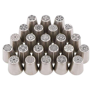Planet Gates Kitchen Dining & Bar 110PCS Cake Flower Leaves Grass Decorating Baits Baking Pastry Icing Piping Tips Russia Nozzles 2 Pastry Nail 1 Coupler