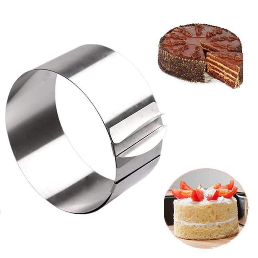 Planet Gates Kitchen Dining & Bar 16-30CM Adjustable Stainless Steel Cake Mold Cookie Fondant Mousse Ring Baking Tool Cake Mould Round Cake Decorating Tools