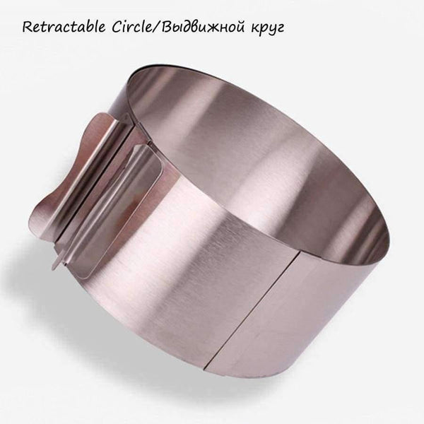 Planet Gates Kitchen Dining & Bar 16-30CM Adjustable Stainless Steel Cake Mold Cookie Fondant Mousse Ring Baking Tool Cake Mould Round Cake Decorating Tools