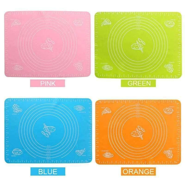 Planet Gates Kitchen Dining & Bar 1PC 40*30 cm Sweet Color Silicone Nonstick Pastry Mat  Kneading Dough Mat Scale show Baking Board  Cake Tools  Kitchen Utensils