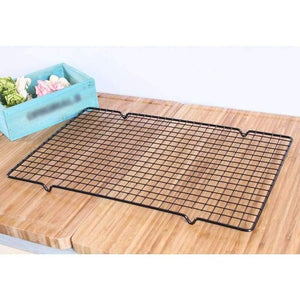 Planet Gates Kitchen Dining & Bar 25*40CM Stainless Steel Wire Grid Cooling Cake Food Rack Oven Safe Kitchen Baking Pizza Bread Barbecue Holder Shelf Net 2018