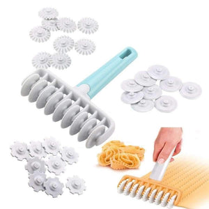 Planet Gates Kitchen Dining & Bar 37pcs/set Kitchen Baking Tool Fondant Ribbon Cutter, 4 Different Gears Embosser Set Noodle Dough Cutter Pastry Tools for cake