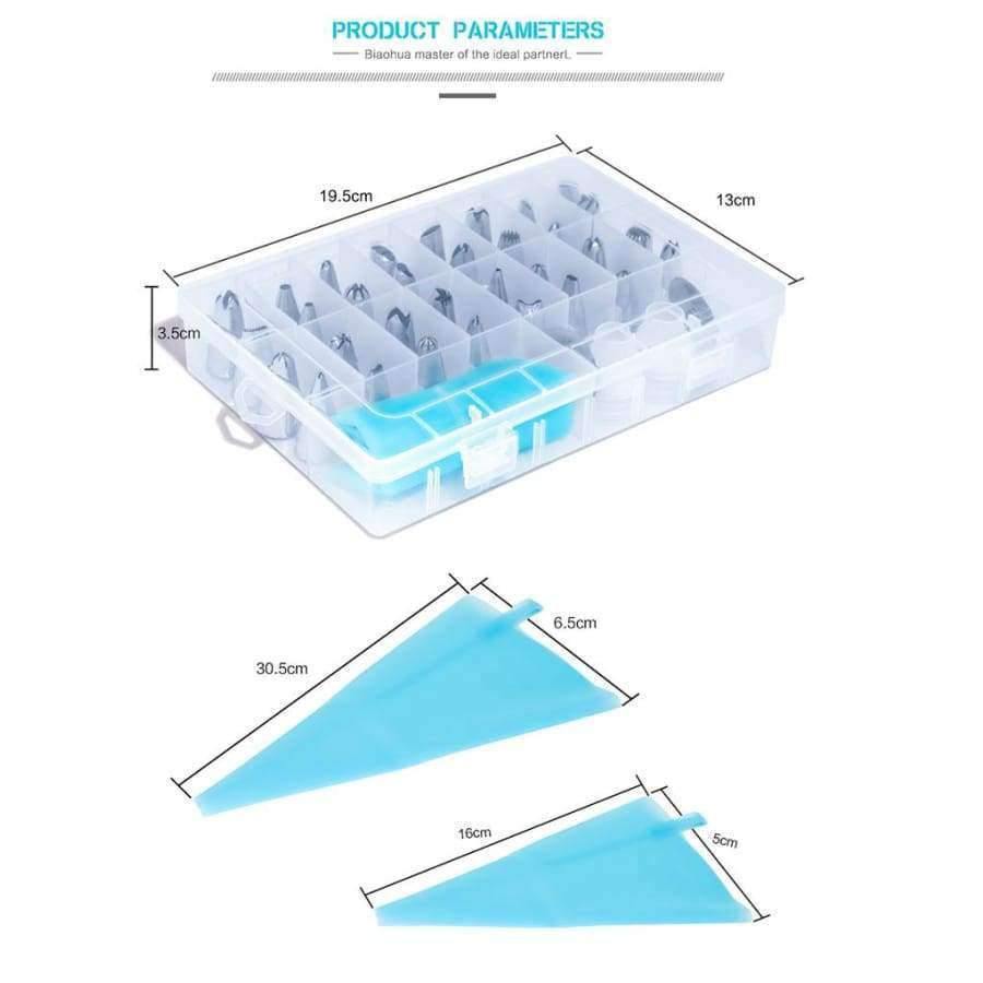 Planet Gates Kitchen Dining & Bar 38pcs/set Russian Piping Pastry Bag Stainless Steel Nozzle Set Icing Piping Tubes Bakeware Cake Dessert Decorators