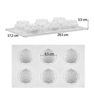 Planet Gates Kitchen Dining & Bar 3D Silicone Cake Mold Baking Tools Diamond Shape Mousse Dessert Cake Mold Bakeware Cupcake Muffin Pan Molde DIY 2018