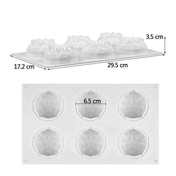 Planet Gates Kitchen Dining & Bar 3D Silicone Cake Mold Baking Tools Diamond Shape Mousse Dessert Cake Mold Bakeware Cupcake Muffin Pan Molde DIY 2018