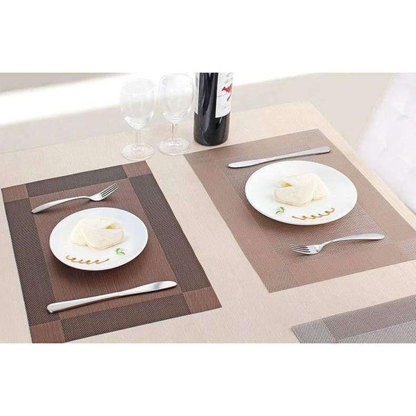 Planet Gates Kitchen Dining & Bar 4 Pcs PVC Placemat Non-Slip Plastic Table Mat Water-proof Dining Place Mats Plate Dish Pads Coaster Kitchen Accessories