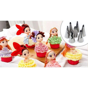 Planet Gates Kitchen Dining & Bar 48pcs/set Russian Pastry Nozzles Bobby Skirt Icing Piping Tips Set Stainless Steel Kitchen Baking Cake Decorating Tools
