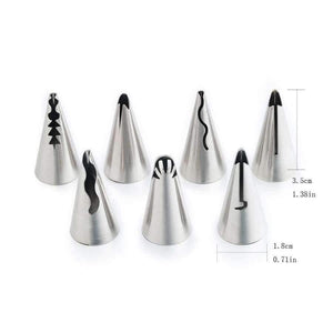 Planet Gates Kitchen Dining & Bar 48pcs/set Russian Pastry Nozzles Bobby Skirt Icing Piping Tips Set Stainless Steel Kitchen Baking Cake Decorating Tools