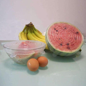 Planet Gates Kitchen Dining & Bar 6PCS/Set silicon stretch lids universal lid Silicone food wrap bowl pot lid silicone cover pan cooking Kitchen accessories