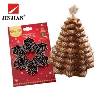 Planet Gates Kitchen Dining & Bar 9pcs Christmas Cookie Cutter Tools Aluminium Alloy Snowflake Shaped Holiday Biscuit Mold Kitchen Cake Decorating Tool