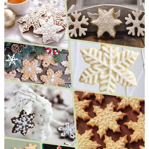 Planet Gates Kitchen Dining & Bar 9pcs Christmas Cookie Cutter Tools Aluminium Alloy Snowflake Shaped Holiday Biscuit Mold Kitchen Cake Decorating Tool