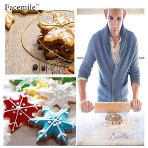 Planet Gates Kitchen Dining & Bar 9pcs Christmas Cookie Cutter Tools Aluminium Alloy Snowflake Shaped Holiday Biscuit Mold Kitchen Cake Decorating Tool