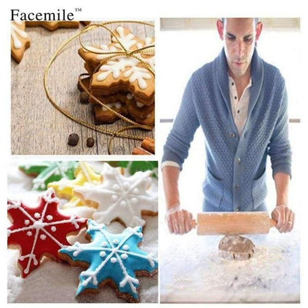 Planet Gates Kitchen Dining & Bar 9pcs Christmas Cookie Cutter Tools Aluminium Alloy Snowflake Shaped Holiday Biscuit Mold Kitchen Cake Decorating Tool
