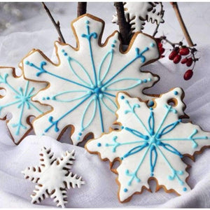 Planet Gates Kitchen Dining & Bar 9pcs Christmas Cookie Cutter Tools Aluminium Alloy Snowflake Shaped Holiday Biscuit Mold Kitchen Cake Decorating Tool